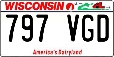 WI license plate 797VGD