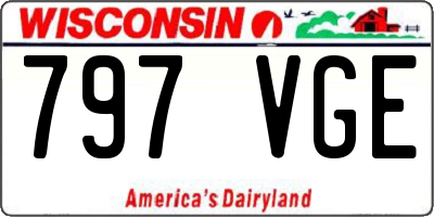 WI license plate 797VGE