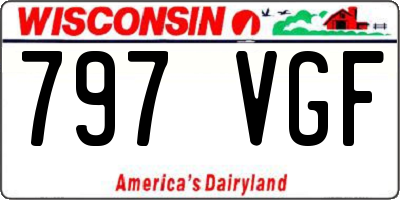 WI license plate 797VGF