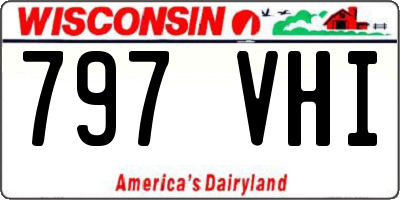 WI license plate 797VHI