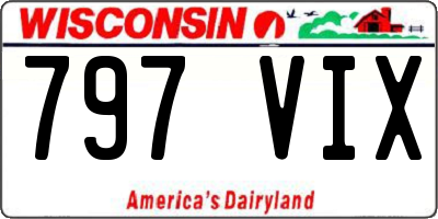 WI license plate 797VIX