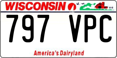 WI license plate 797VPC