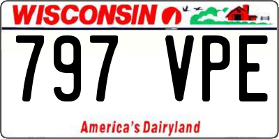 WI license plate 797VPE
