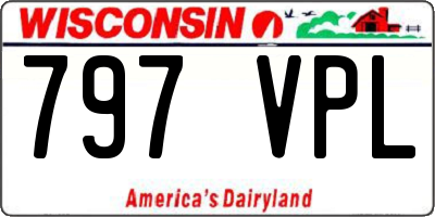 WI license plate 797VPL