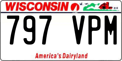 WI license plate 797VPM