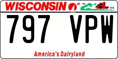 WI license plate 797VPW