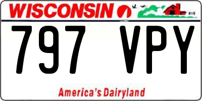 WI license plate 797VPY
