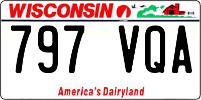 WI license plate 797VQA