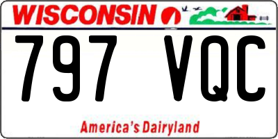 WI license plate 797VQC
