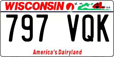 WI license plate 797VQK