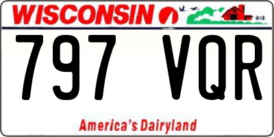 WI license plate 797VQR