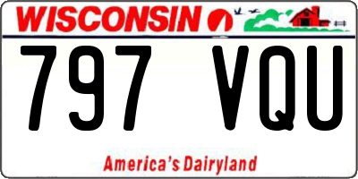 WI license plate 797VQU