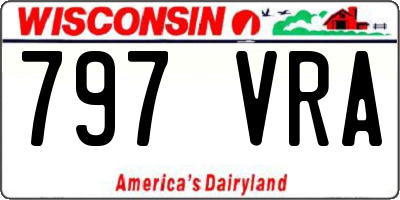 WI license plate 797VRA