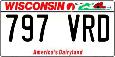 WI license plate 797VRD