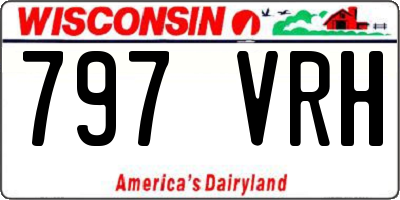 WI license plate 797VRH