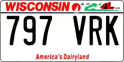 WI license plate 797VRK