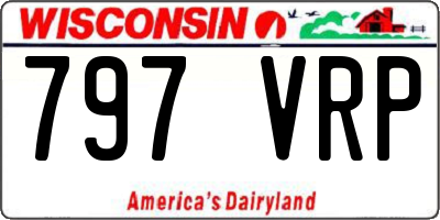 WI license plate 797VRP