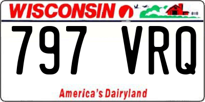 WI license plate 797VRQ