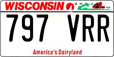 WI license plate 797VRR