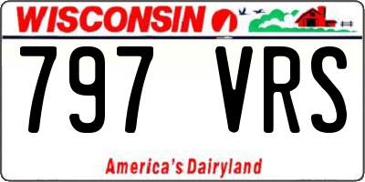 WI license plate 797VRS