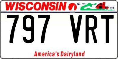 WI license plate 797VRT
