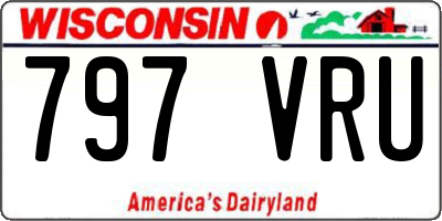 WI license plate 797VRU