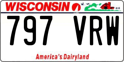 WI license plate 797VRW