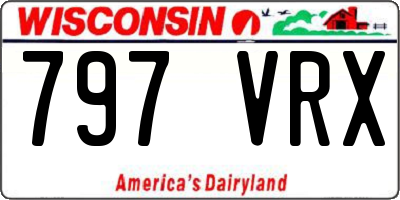 WI license plate 797VRX