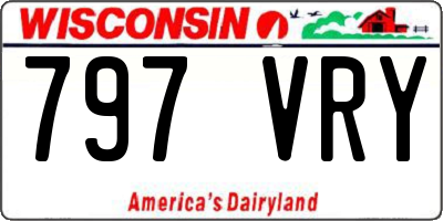 WI license plate 797VRY