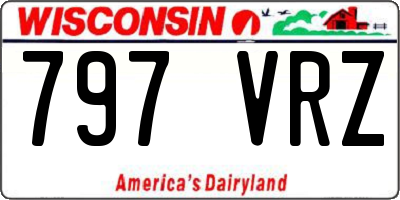 WI license plate 797VRZ