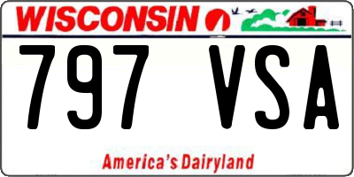WI license plate 797VSA