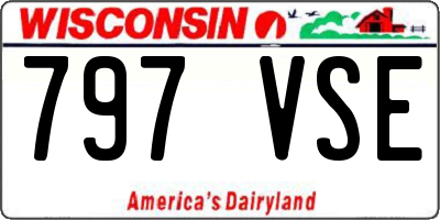 WI license plate 797VSE