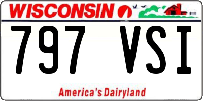 WI license plate 797VSI