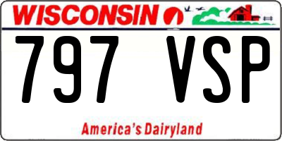 WI license plate 797VSP