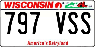 WI license plate 797VSS