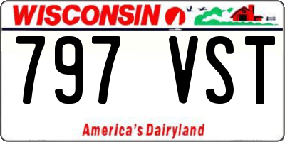 WI license plate 797VST
