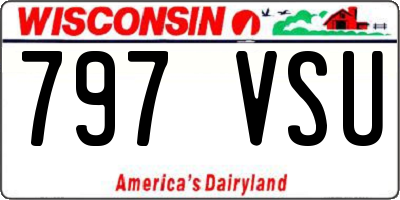 WI license plate 797VSU