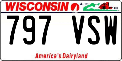 WI license plate 797VSW