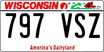 WI license plate 797VSZ