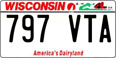 WI license plate 797VTA