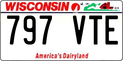 WI license plate 797VTE