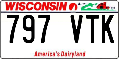 WI license plate 797VTK