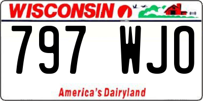 WI license plate 797WJO