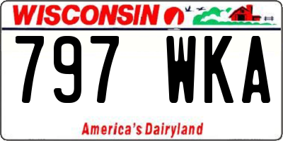 WI license plate 797WKA
