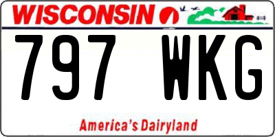 WI license plate 797WKG