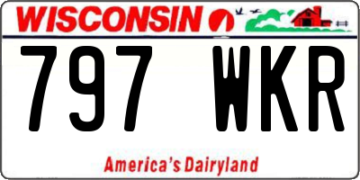 WI license plate 797WKR