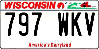 WI license plate 797WKV