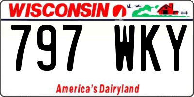 WI license plate 797WKY