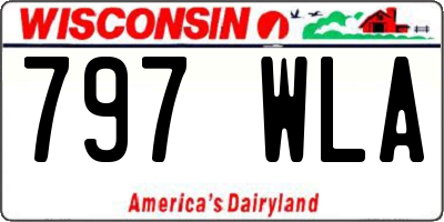 WI license plate 797WLA