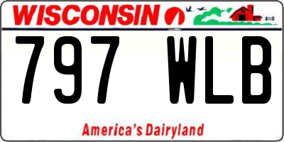 WI license plate 797WLB